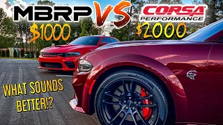 BEST CATBACK EXHAUST FOR THE DODGE CHARGER AND CHALLENGER: MBRP VS CORSA FULL SOUND COMPARISON!!