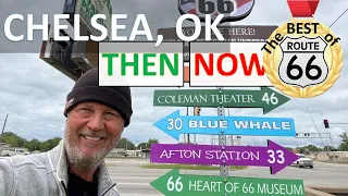 Best of Route 66 CHELSEA OKLAHOMA, Then & Now, Pryor Creek Bridge, Pedestrian Underpass, motels