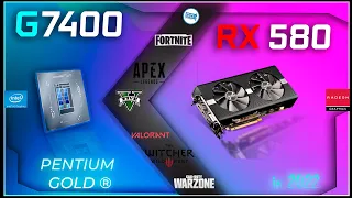 🧿Intel Pentium G7400 in 15 Games  ---- RX 580 ----- |  in 2022