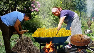 Famous Banana Dessert with No Oven | Easy Lunch İdea in the Village