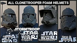 All Clone troopers and Clone commanders helmets foam build