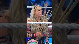 liv morgan unloads on sonya deville with a kendo stick! 💥 #shorts #livmorgan