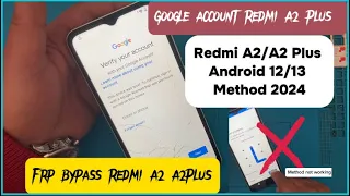 Frp Bypass Redmi A2/A2 Plus / Google Account Redmi A2/A2plus New Method 2024