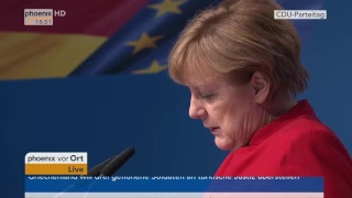 CDU-Parteitag: Dankesrede von Angela Merkel an verdiente Mitglieder am 06.12.2016