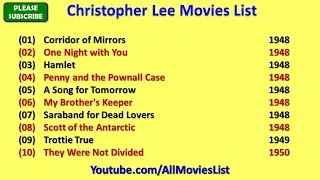 Christopher Lee Movies List