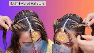 Easy Twist Hairstyle For Party || Party Hairstyle For Open Hair  by nazia khan