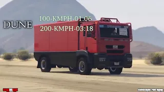 GTA 5 ONLINE   BRICKADE VS DUNE VS TRASHMASTER ¿WHICH IS FASTEST TRUCK