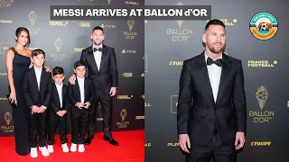 Lionel Messi ARRIVES at Ballon d’Or with wife Antonela and his three kids - Mateo, Thiago & Ciro