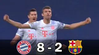 Barcelona Vs Bayern Munich 2-8 - UCL 2020 Quarter-Final Highlights (14/8/2020)