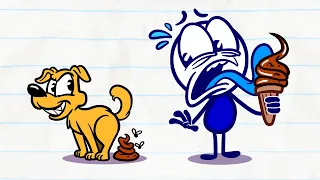 Pencilmate & Pencilmiss 🗣 brush your teeth 🗣 CLEAN COMPILATION 🦠 Cartoons 2021