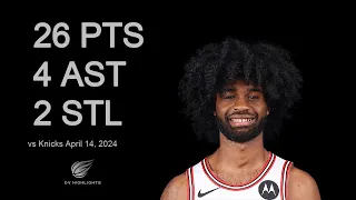 Coby White vs Knicks 26 pts 4 ast 2 stl | April 14, 2024 |