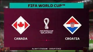 FIFA 23 - World Cup 2022 Group F - Canada Vs Croatia Full Match