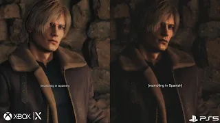 Resident Evil 4 Remake - PS5 vs Xbox Series X Graphics Comparison (Performance Mode) [4K60HD]