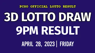 3D LOTTO RESULT 9PM DRAW April 28, 2023 PCSO SWERTRES LOTTO RESULT TODAY 3RD DRAW EVENING