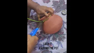 Love birds pot hanging || easy method || DIY