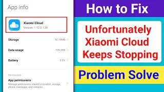 How to Fix Xiaomi Cloud Keeps Stopping Problem। Unfortunately Xiaomi Cloud Keeps Stopping Problem