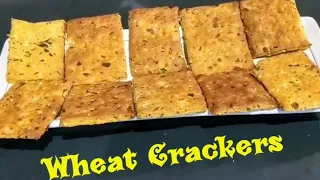 Healthy Wheat Crackers | Wheat Crispy Biscuits | Spicy wheat crackers | wheat crackers recipe
