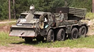 Army offroad truck 8x8 Tatra RM-70 Grad multiple rocket launcher