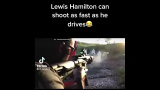 Lewis Hamilton can shoot as fast as he can drives 🏎️🏎️🔥