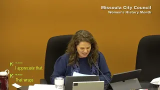 Missoula City Council Meeting Mar 4 2024