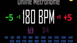 Metronomo Online - Online Metronome - 180 BPM 4/4