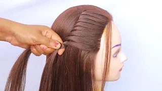 2 Beautiful hairstyle for girls | Very easy party hairstyle for long hair | Quick hairstyle