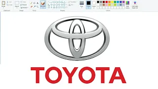 How to draw TOYOTA Logo step by step on computer | Toyota logo Drawing.