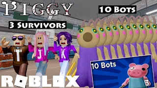 PIGGY 3 VS 10 BOTS! *MAX DIFFICULTY* / Roblox