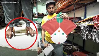 Cheapest kite market in India 😱 ( saddi, patang, manjha, mono kite)