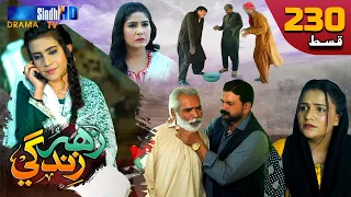 Zahar Zindagi - Ep 230 | Sindh TV Soap Serial | SindhTVHD Drama