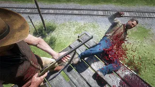 Red Dead Redemption 2 PC 60FPS - Funny & Brutal Moments Vol. 118 (Euphoria Ragdolls)