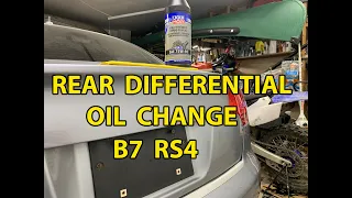 B7 RS4 - Rear Differential Fluid Change
