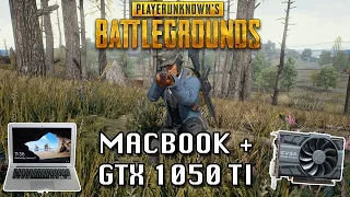 PlayerUnknown's Battlegrounds on a MacBook + GTX 1050 Ti (Very Low, 1080p)