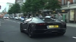 LOUD Lamborghini Aventador acceleration downshift sounds