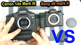 Physical Differences between Canon 1dx Mark III 3 And Sony a9 alpha Mark II 2