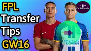 FPL | TRANSFER TIPS | WATCHLIST | GW16 |