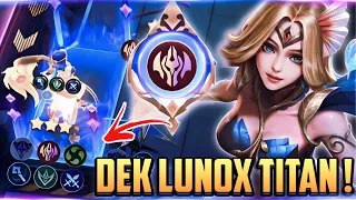 DEK LUNOX TITAN FULL CRYSTAL SYNERGY ! COMBO META MAGIC CHESS MOBILE LEGENDS 2024