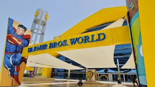 Warner Bros World Abu Dhabi full park tour 2022 Warner Bros Hotel Yas Island United Arab Emirates