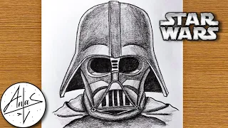 How To Draw Darth Vader | Star Wars Sketch Drawing (step by step)
