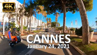 Cannes, France • Palais de Festivals to Cap de la Croisette • January 24, 2021 • 4K Virtual Ride