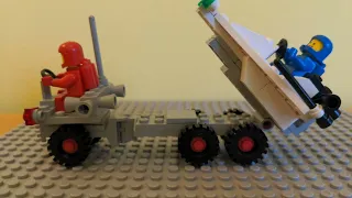 vintage Lego space vehicles.