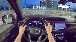 2021 GMC Yukon Denali Diesel - POV Night Drive (Binaural Audio)