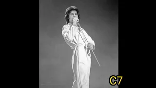 Freddie Mercury High notes It's Late BBC Version (G6-C7)