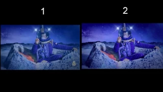 2 different versions of LazyTown Dancing On The Moon in the same video