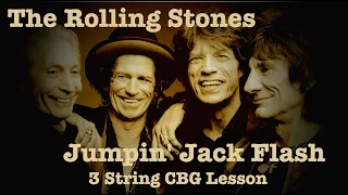 The Rolling Stones Jumping Jack Flash 3 String Cigar Box Guitar Lesson #rollingstones #cbglesson