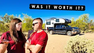 ONE YEAR REVIEW of our TRUCK CAMPER | Palomino Real-Lite HS 1803