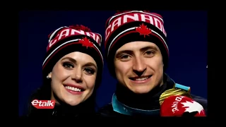 Tessa Virtue and Scott Moir get set to receive their star