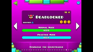 DEADLOCKED Level 15/20 ALL COINS 100% Geometry dash