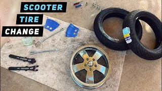 How to change scooter tire with hand tools at home - DIY | Mitch's Scooter Stuff