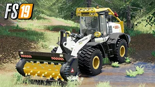 FS19 Wheel Loader WoodChipper + New Holland W-190 Forestier Farming Simulator 2019 Forestry Mods